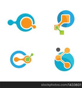 Technology icon logo vector illustration design