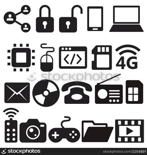 technology icon set