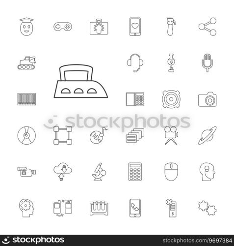 Technology icons Royalty Free Vector Image