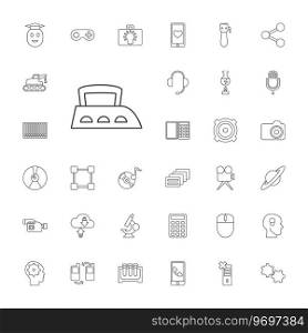 Technology icons Royalty Free Vector Image