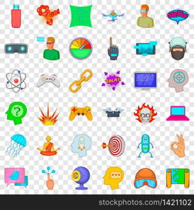 Technology icons set. Cartoon style of 36 technology vector icons for web for any design. Technology icons set, cartoon style