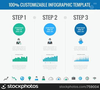 Technology Infographic Template. Vector Customizable Elements.