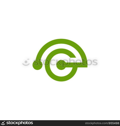 technology initial C logo template