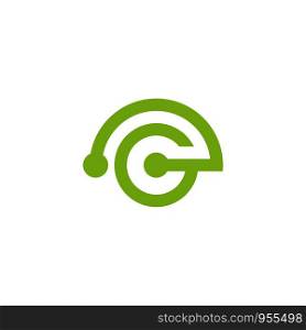 technology initial C logo template