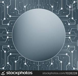technology line and circle space middle background