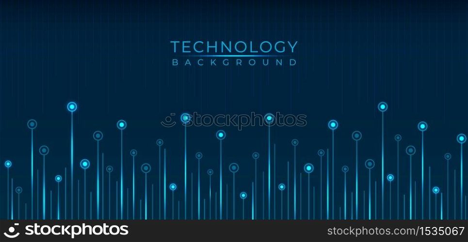 Technology line pattern data flow blue color glow light with space for your content. vector illustration.