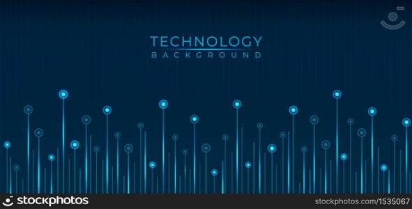 Technology line pattern data flow blue color glow light with space for your content. vector illustration.