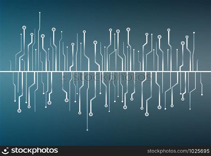 technology line symbol background vector
