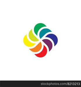 technology logo abstract colorful business icon