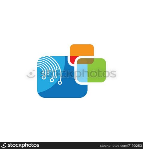 Technology logo creative vector icon