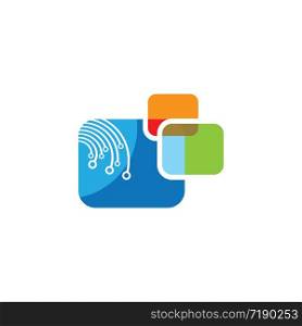Technology logo creative vector icon