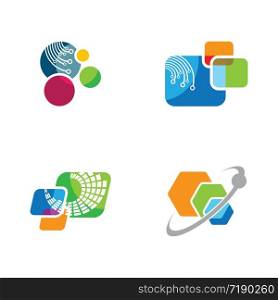 Technology logo creative vector icon design