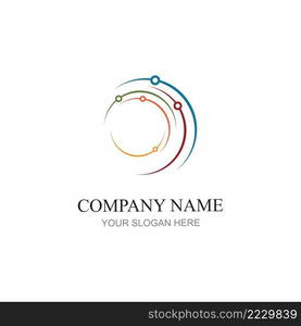 technology logo design vector