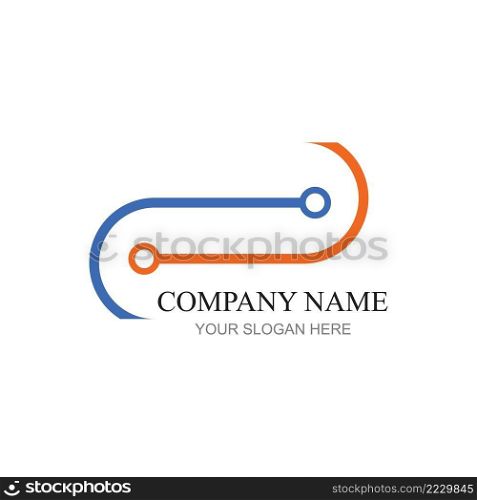technology logo design vector