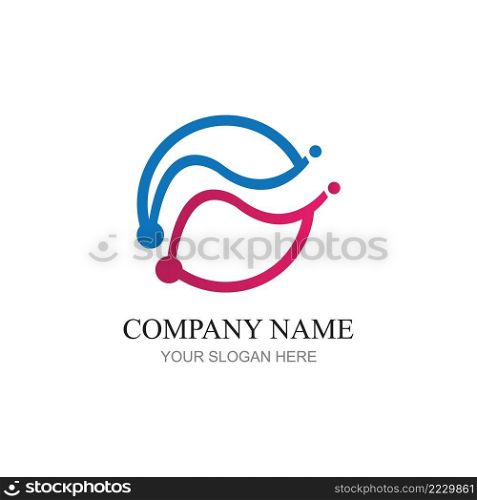 technology logo design vector