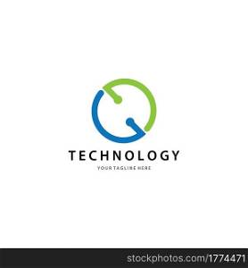 Technology logo template vector icon design