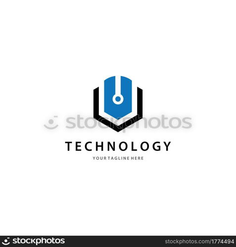 Technology logo template vector icon design