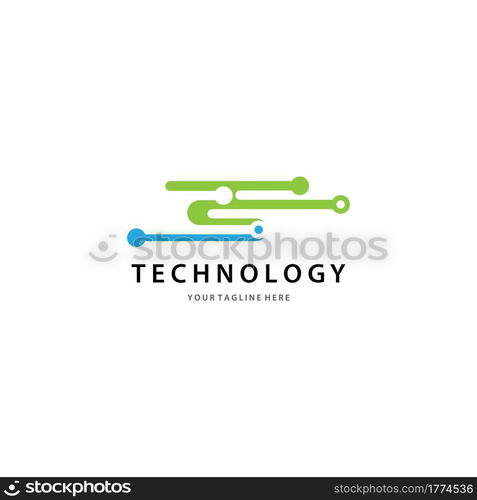 Technology logo template vector icon design