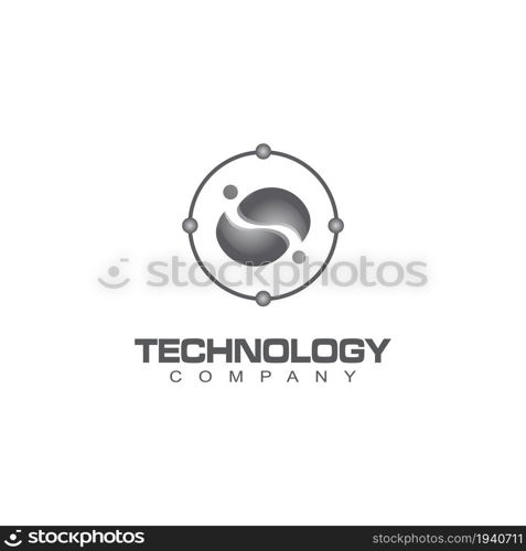 Technology logo template vector illustration