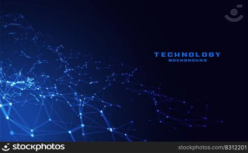 technology low poly mesh connection network background