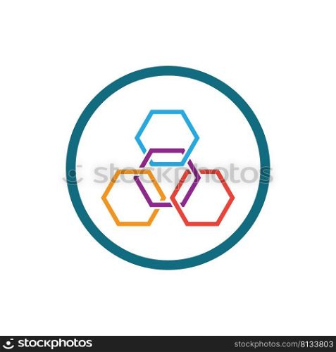 technology of block chain logo illustration design