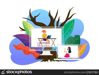 Technology of communication the Internet, social networking, chat, video, messages, web site, search friends, mobile web graphics