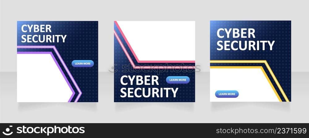 Technology of cyber security web banner design template. Vector flyer with text space. Advertising placard with customized copyspace. Printable poster for advertising. Calibri, Arial fonts used. Technology of cyber security web banner design template