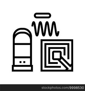 technology of rfid line icon vector. technology of rfid sign. isolated contour symbol black illustration. technology of rfid line icon vector illustration