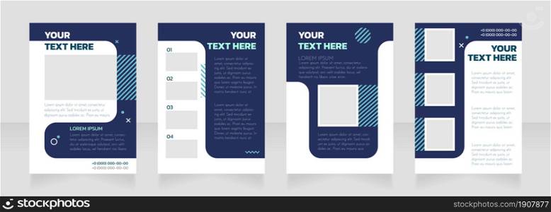 Technology production blank brochure layout design. Industry info. Vertical poster template set with empty copy space for text. Premade corporate reports collection. Editable flyer paper pages. Technology production blank brochure layout design