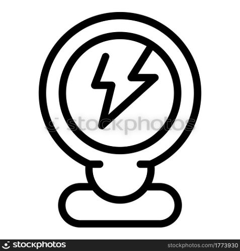 Technology smart lightbulb icon. Outline Technology smart lightbulb vector icon for web design isolated on white background. Technology smart lightbulb icon, outline style
