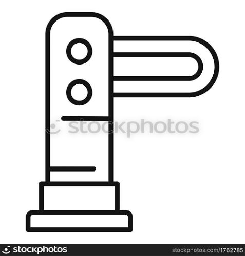 Technology turnstile icon. Outline Technology turnstile vector icon for web design isolated on white background. Technology turnstile icon, outline style