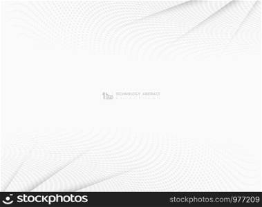 Technology white paper cut dot pattern design background. You can use for presentation, poster, ad, print, book. illustration vector eps10