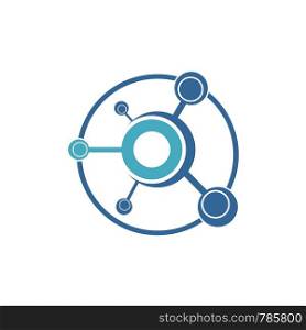 technology with circle logo template