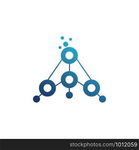 technology with lines connecting networks. logo template