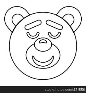 Teddy bear head icon. Outline illustration of teddy bear head vector icon for web. Teddy bear head icon, outline style