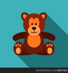 Teddy bear icon. Flat illustration of teddy bear vector icon for web design. Teddy bear icon, flat style
