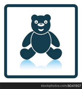 Teddy bear icon. Shadow reflection design. Vector illustration.