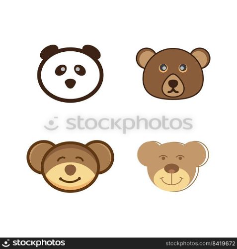 teddy bear logo vector illustration design