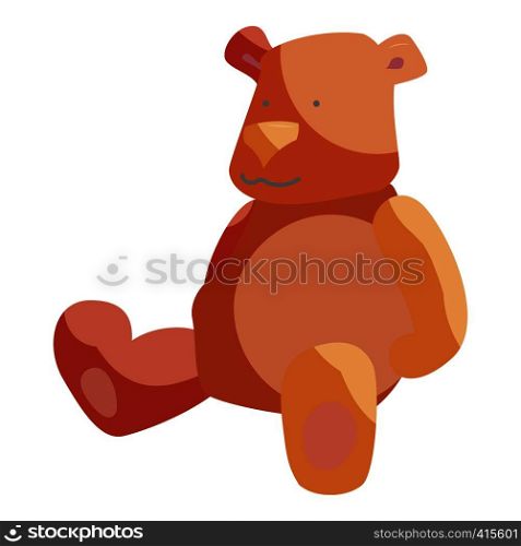 Teddy bear toy icon. Cartoon illustration of teddy bear toy vector icon for web. Teddy bear toy icon, cartoon style
