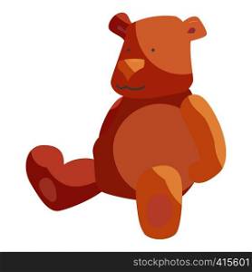 Teddy bear toy icon. Cartoon illustration of teddy bear toy vector icon for web. Teddy bear toy icon, cartoon style