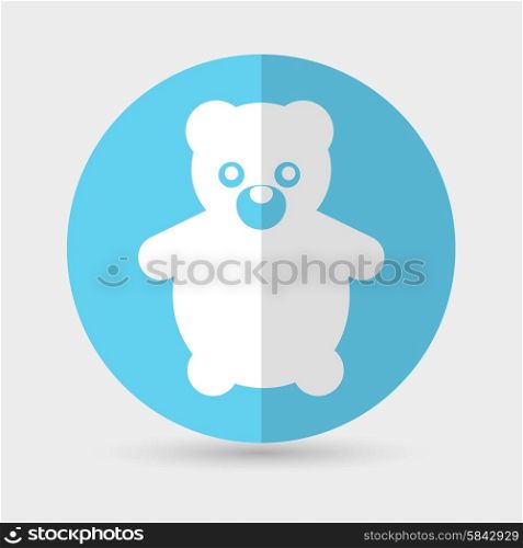 Teddy Bear Toy - Vector icon isolated