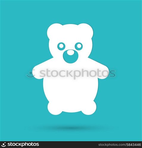 Teddy Bear Toy - Vector icon isolated