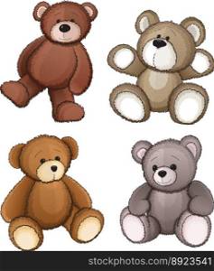 Teddy bears vector image