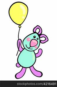 Teddy with balloon
