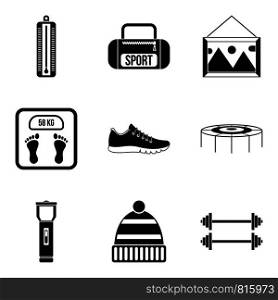 Teenager icons set. Simple set of 9 teenager vector icons for web isolated on white background. Teenager icons set, simple style