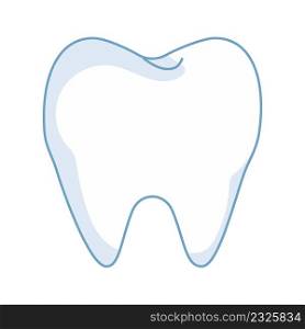 Teeth isolated on white background, stylish symbol, icon, logo. Dental care, stomatology concept. Vector illustration