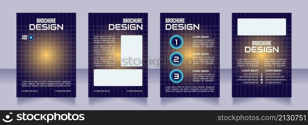 Telehealth service blank brochure design. Template set with copy space for text. Premade corporate reports collection. Editable 4 paper pages. Bebas Neue, Audiowide, Roboto Light fonts used. Telehealth service blank brochure design