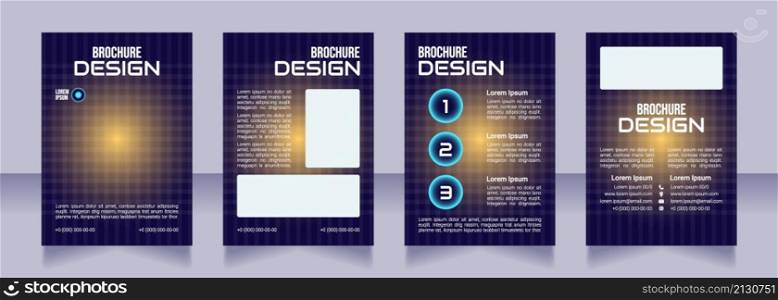 Telehealth service blank brochure design. Template set with copy space for text. Premade corporate reports collection. Editable 4 paper pages. Bebas Neue, Audiowide, Roboto Light fonts used. Telehealth service blank brochure design