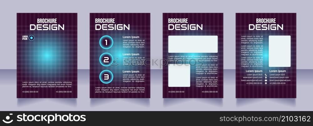 Telemedicine implementation blank brochure design. Template set with copy space for text. Premade corporate reports collection. Editable 4 paper pages. Bebas Neue, Audiowide, Roboto Light fonts used. Telemedicine implementation blank brochure design
