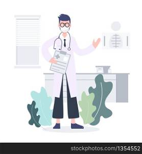 Telemedicine. Online medicine. Medical consultant concept. People wearing mask fight covid-19. Coronavirus outbreak pandemic. Healthcare Science Flat design abstract people. Vector illustration